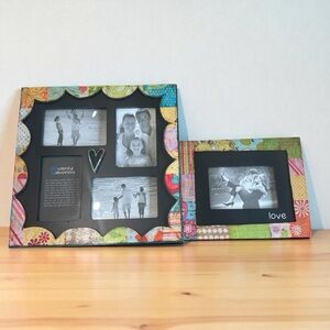 Bundle of 2 Bohemian DEMDACO Photo Frames – “Colorful Devotions” & “Love” Theme
